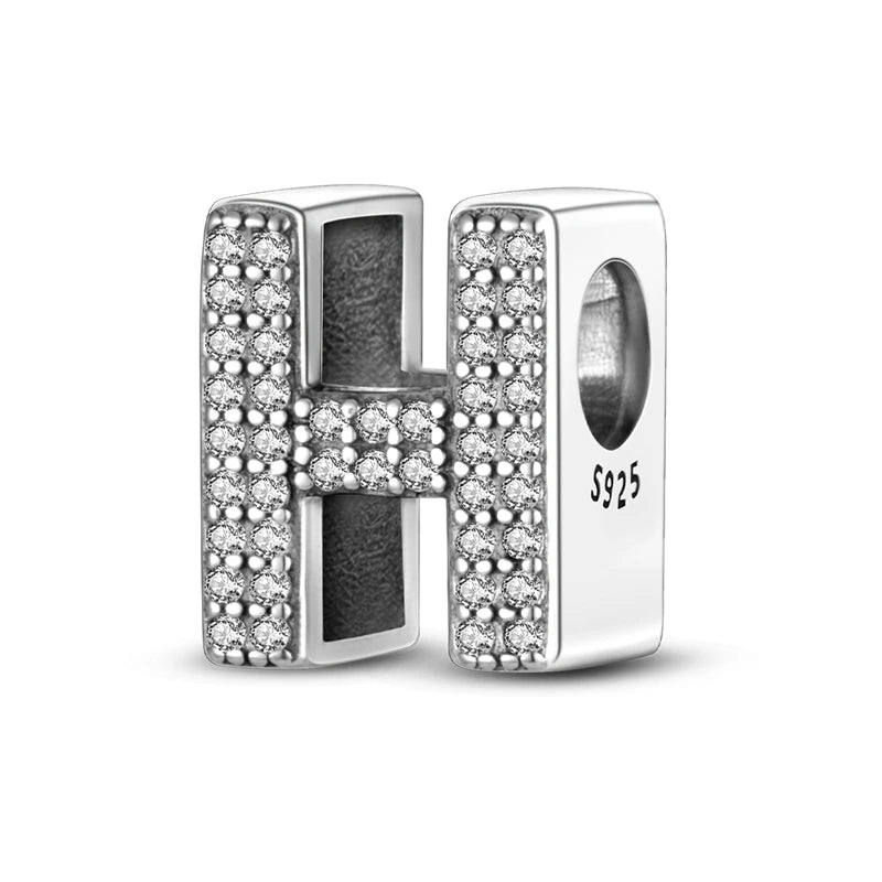 Charms Fit Original Bracelet A-Z Alphabet Charms Beads 925 Sterling Silver 26 Letters Charm for Women Girl DIY Fine Jewelry Gift - Zenflow Active