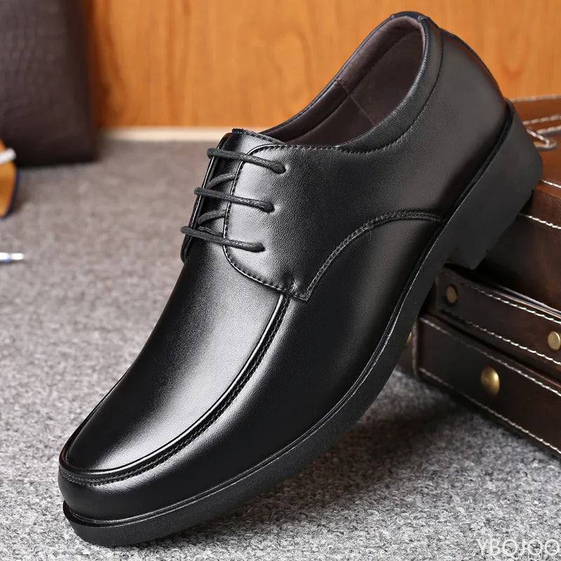Men's Smart Casual Business Shoes | Height-Increasing Lace-Up Dress Sneakers - Zenflow Active