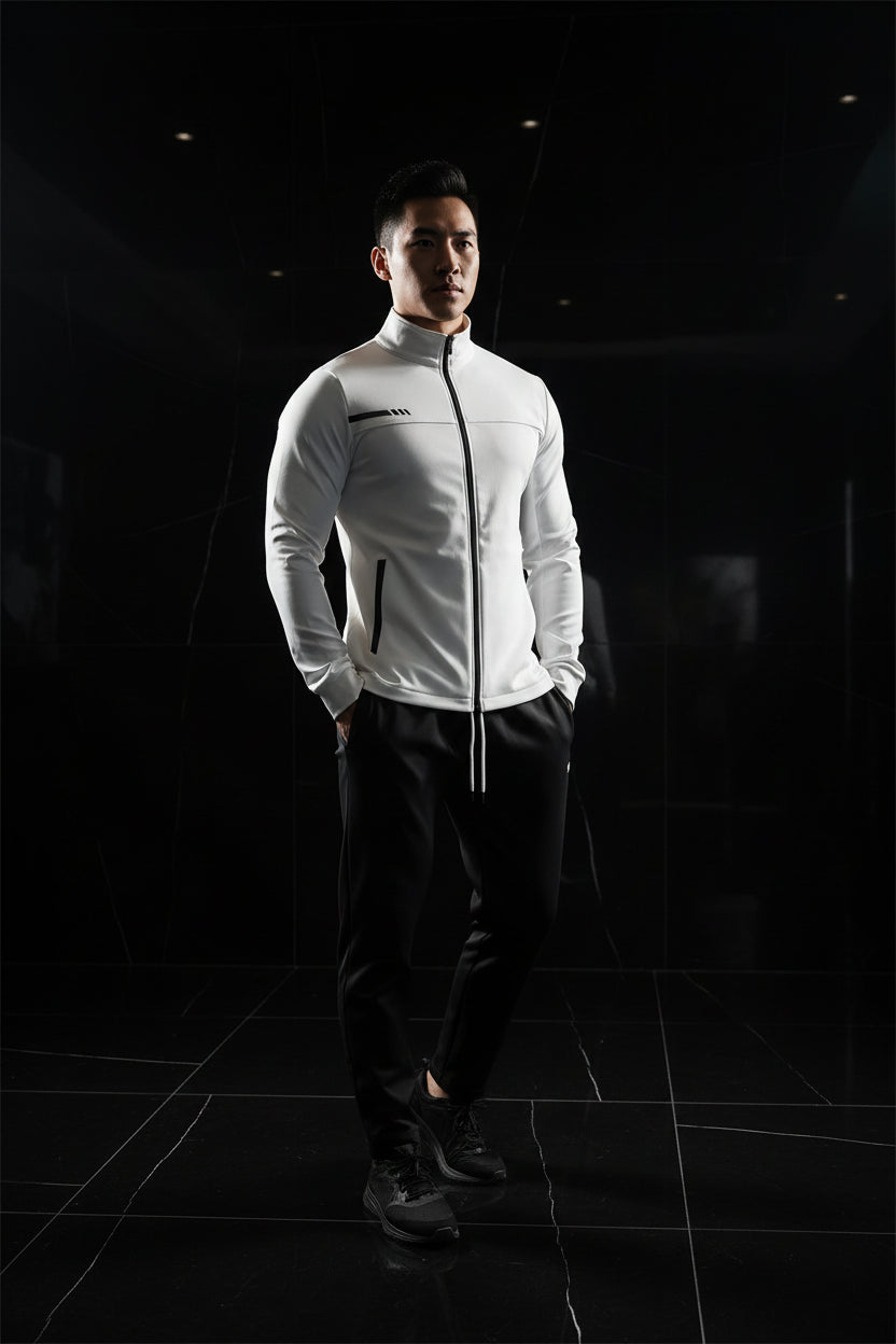 Men's Zip-Up Sport Training Jacket | Gym Running Sweatshirt - Zenflow Active