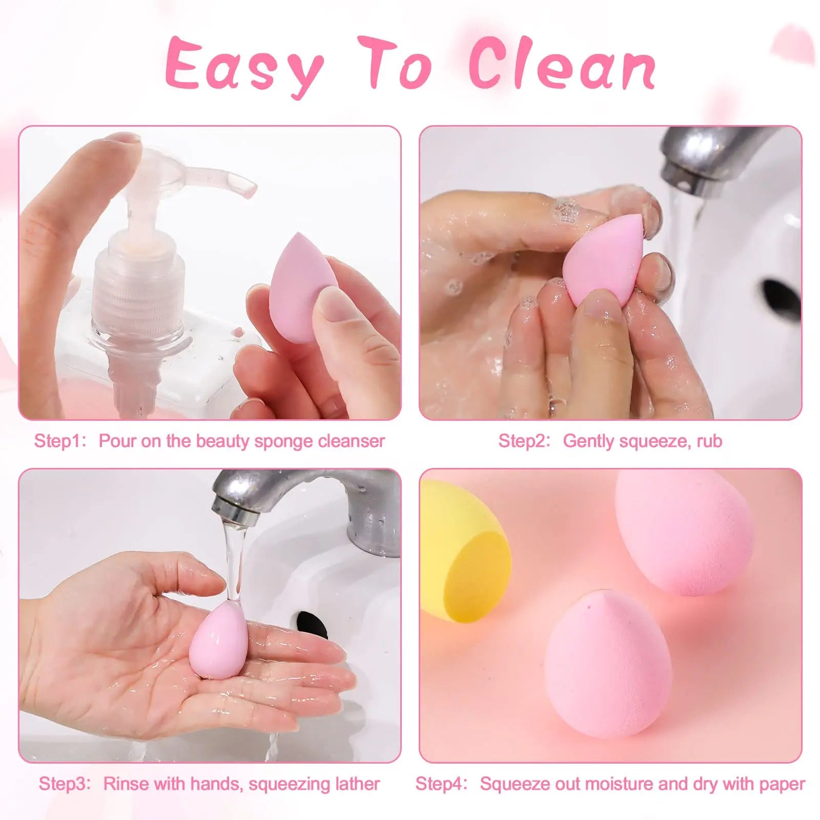 15 Pcs Makeup Sponge Set
