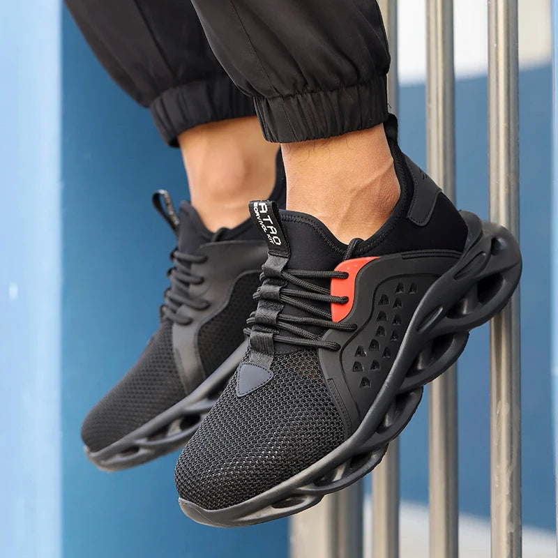 Men's Steel Toe Work Safety Shoes | Lightweight Indestructible Work Sneakers - Zenflow Active