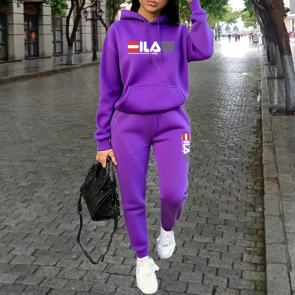 Women's Knit Tracksuit Set – Hoodie & Jogger Pants - Zenflow Active