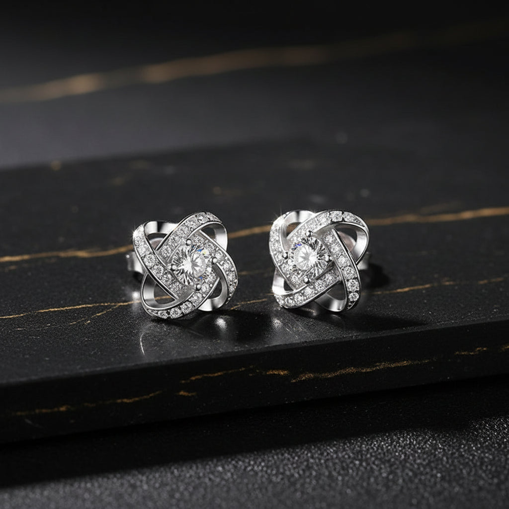 925 Sterling Silver Zircon Stud Earrings - Zenflow Active