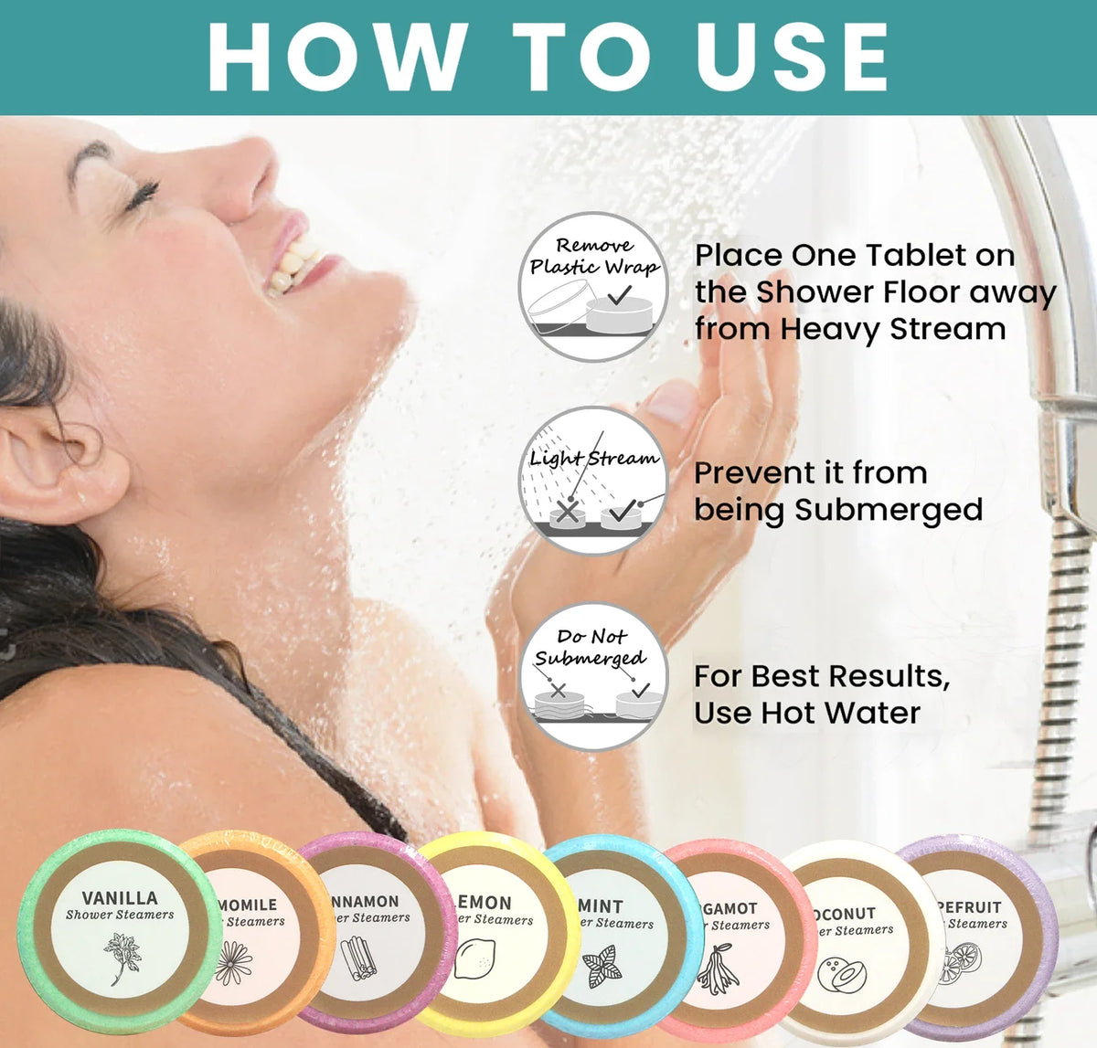 Shower Steamers 8-Pack | Essential Oil Shower Bombs for Relaxation & Self-Care - Zenflow Active