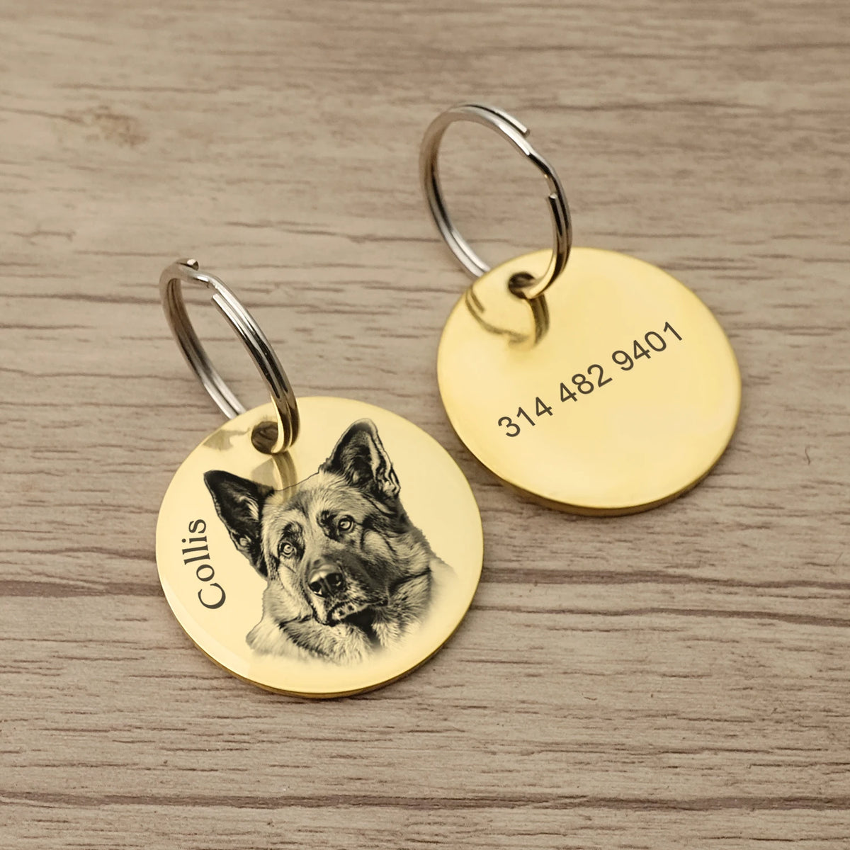 Personalised Pet Photo ID Tag | Custom Dog & Cat Collar Tag - Zenflow Active