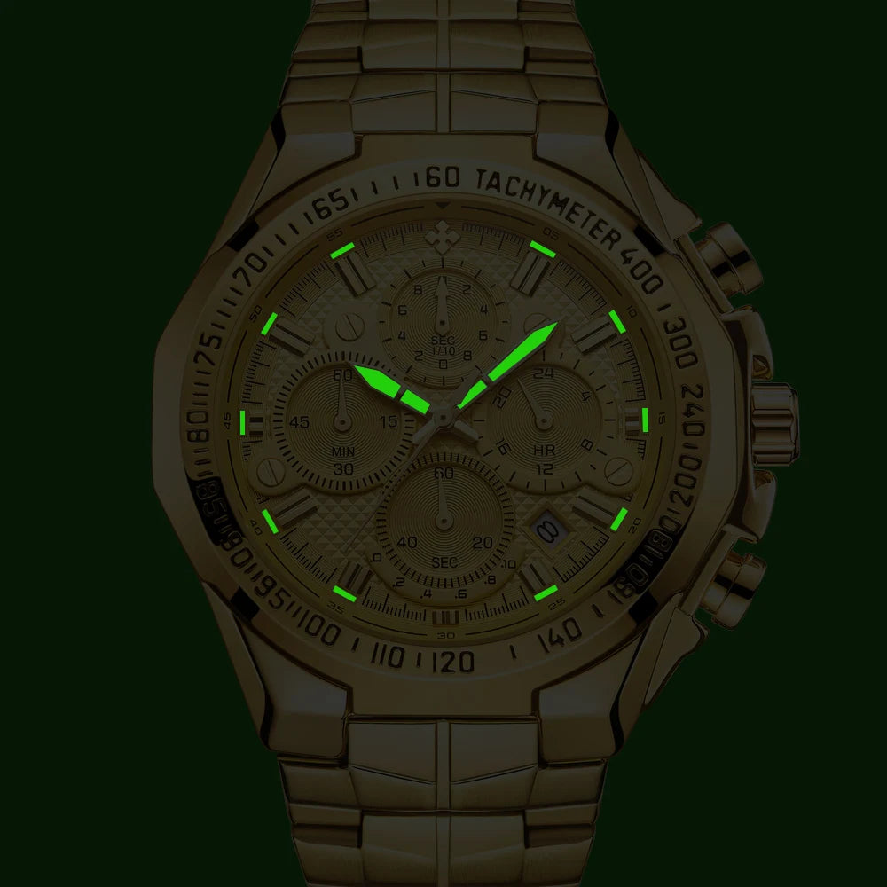Relogio Masculino Men's 2026 Wrist Watch Chronograph Wristwatch - Zenflow Active