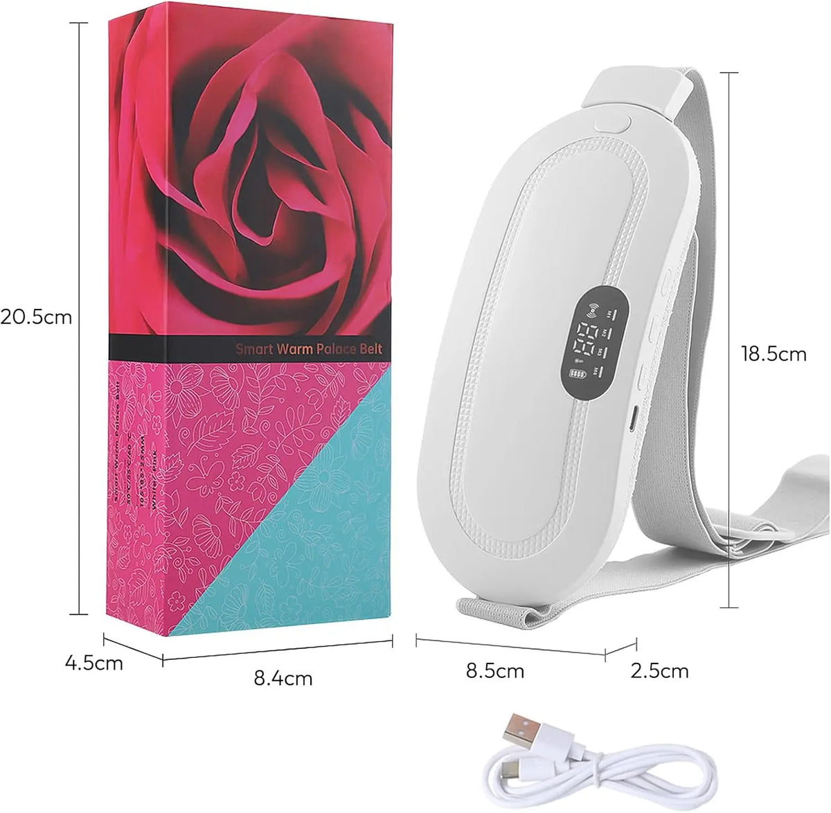 Menstrual Heating Pad, 5000 mAh Large Capacity, 5-10h Working Time, Portable Cordless Menstrual Heating Pad with 3Heat L - Zenflow Active