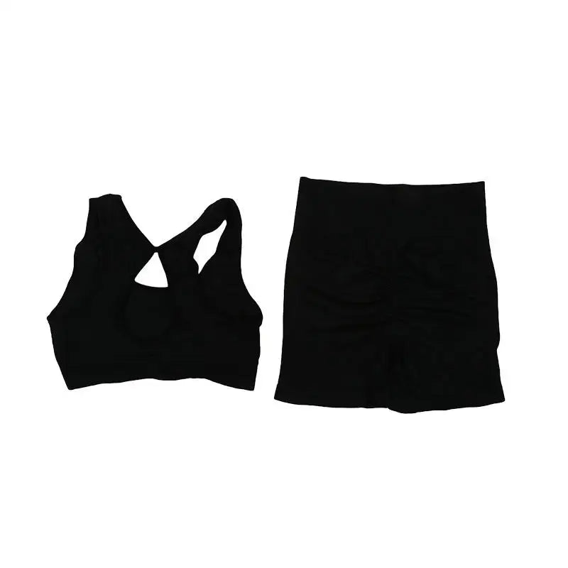 Women's Yoga Workout Set - Fitness Vest With Sports Shorts Running Yoga Suit Exercise Underwear Sportswear - Zenflow Active