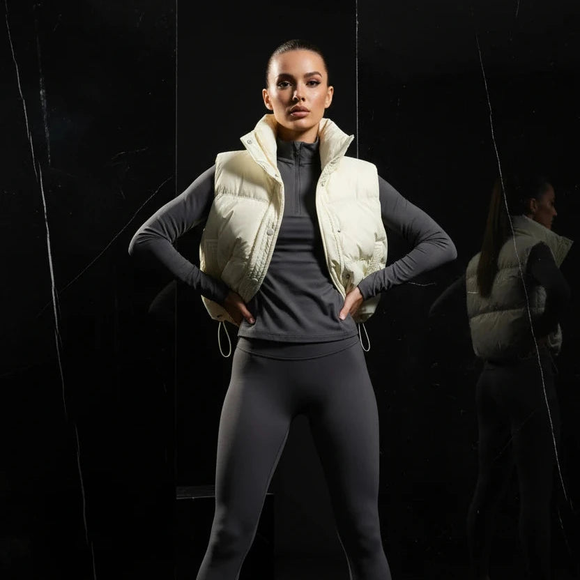 Women's Padded Stand-Collar Vest Zenflow Active