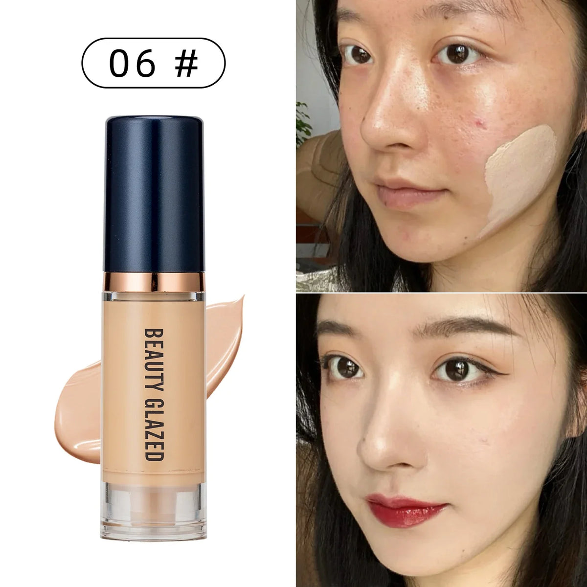 Beauty Glazed 6 Color Liquid Foundation Concealer - Zenflow Active