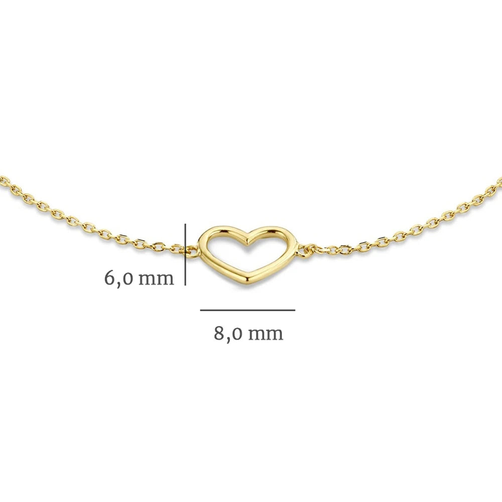 ROXI 925 Sterling Silver Women's Bracelet INS Minimalist Love Heart-shaped Smooth Bracelets - Zenflow Active