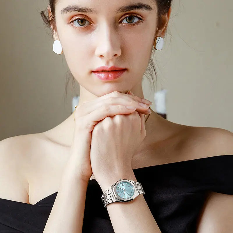 CARNIVAL Women's Swiss Quartz Watch — Sapphire Crystal, Ultra-Thin, Luminous, Date Display - Zenflow Active