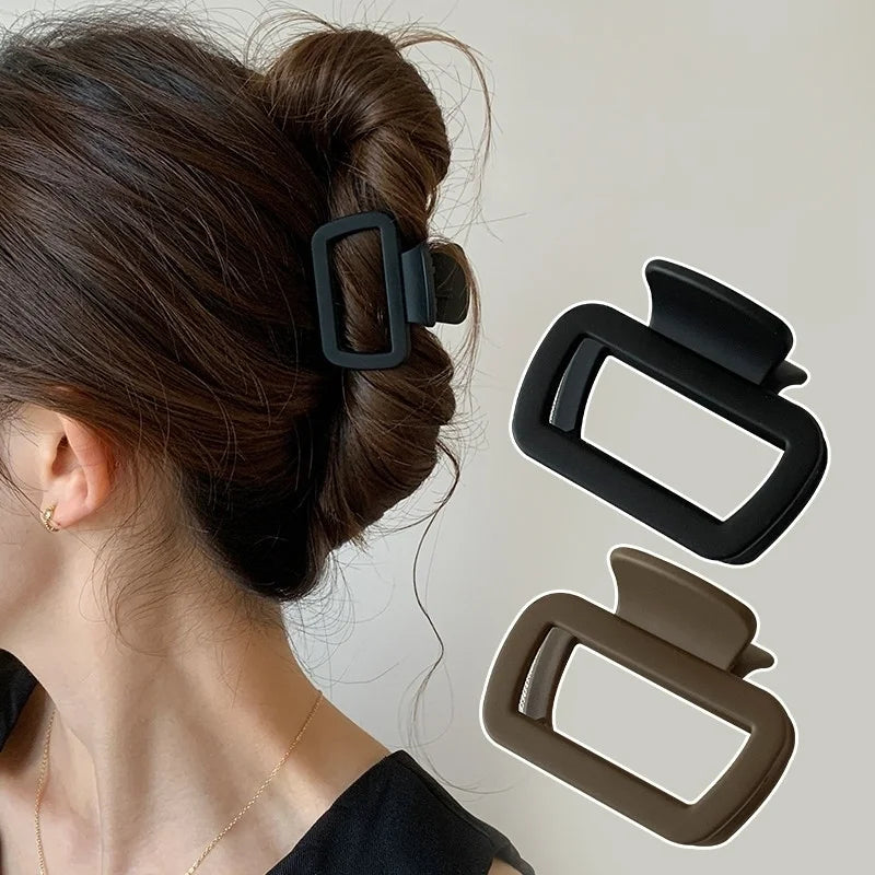 Square Hair Claw Clips — Elegant Lightweight 4-Pack for Women - Zenflow Active