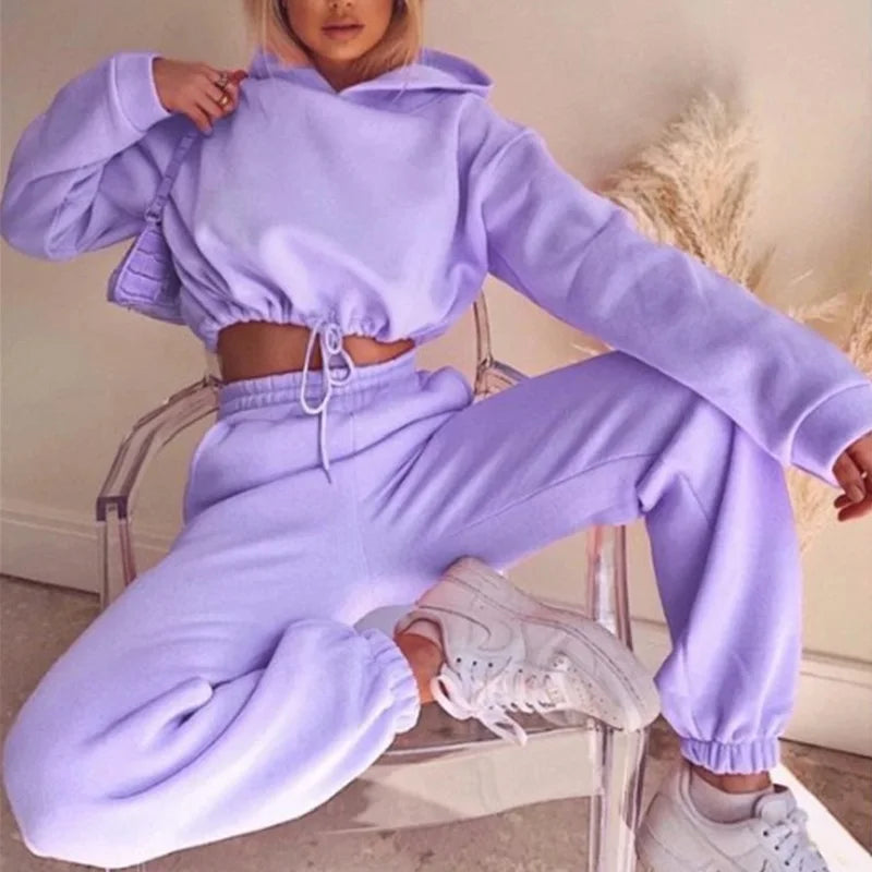 Hooded Pullover Tracksuit Set - Zenflow Active