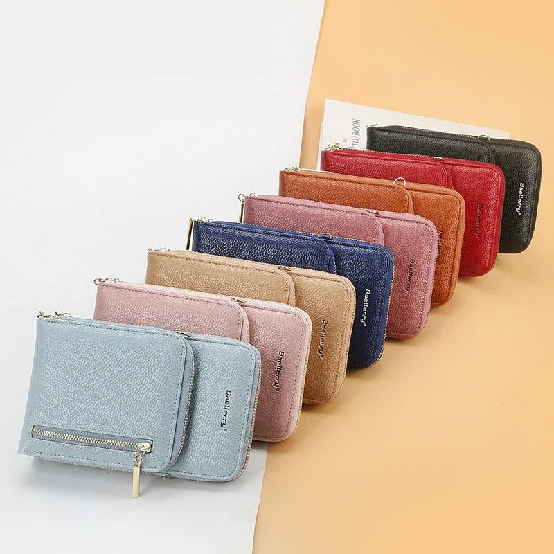 New Women's Handbags PU Leather Zipper Shoulder Bags Large Capacity Messenger Bags Casual Crossbody Bags for Women Phone Purse - Zenflow Active
