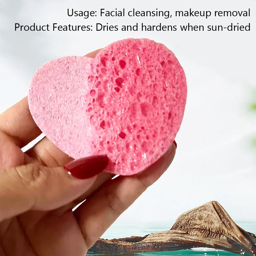 10Pcs Cellulose Face Sponges Compressed Facial Cleansing Massage Sponge Pore Exfoliating Makeup Removal Spa Quality