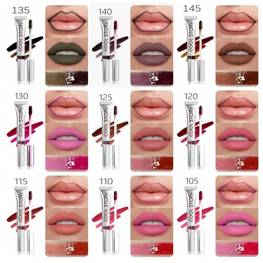 Lip Makeup Set, Built-In Lip Liner Outline + Matte Lip Gloss Fill In - Zenflow Active