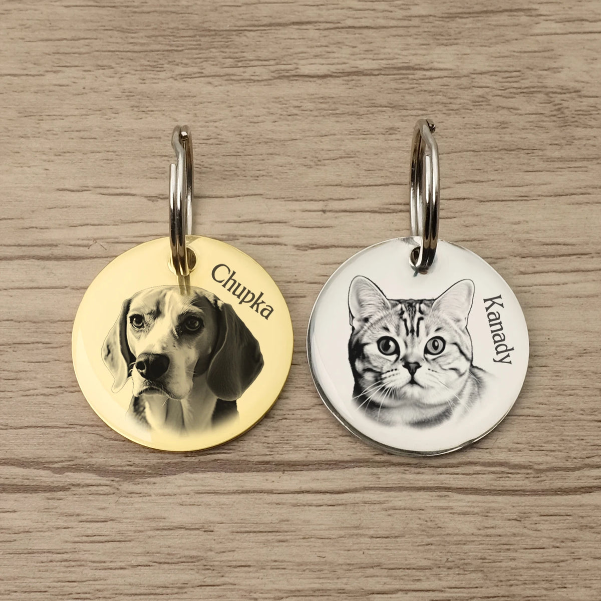 Personalised Pet Photo ID Tag | Custom Dog & Cat Collar Tag - Zenflow Active
