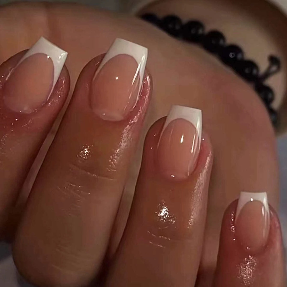 Short French Press-On Nails Set | 24pcs Minimalist False Nails with Jelly Glue & Nail File - Zenflow Active