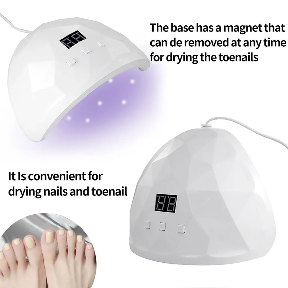 UV/LED Nail Curing Lamp 88W – 18 LEDs, Eye Protection | Home & Salon Use - Zenflow Active