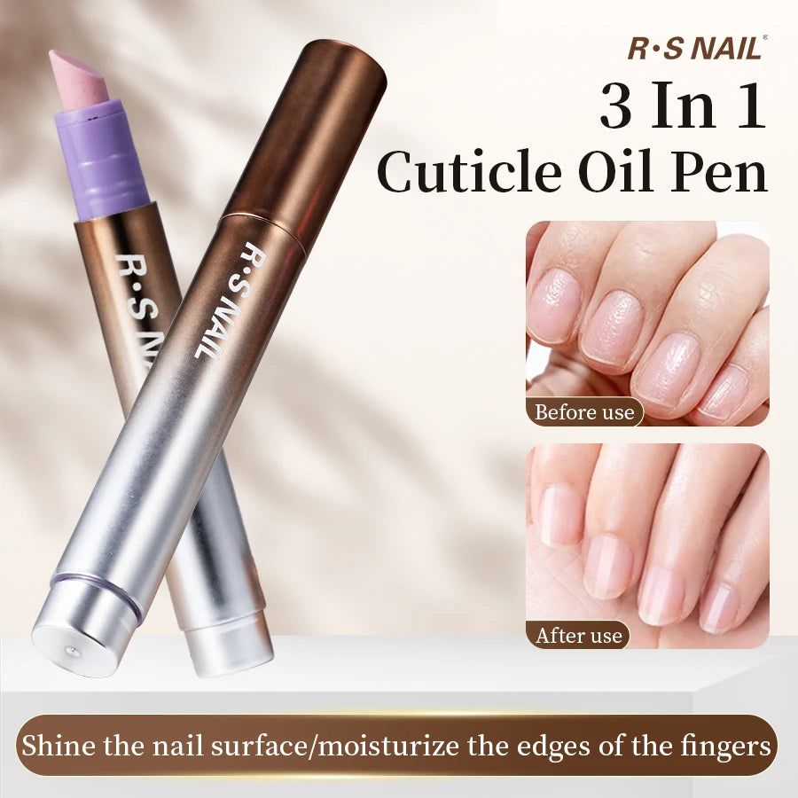 3-in-1 Cuticle Oil Pen with Ceramic Nail Pusher | Cuticle Nourishment & Repair Pen for Dry & Damaged Nails - Zenflow Active