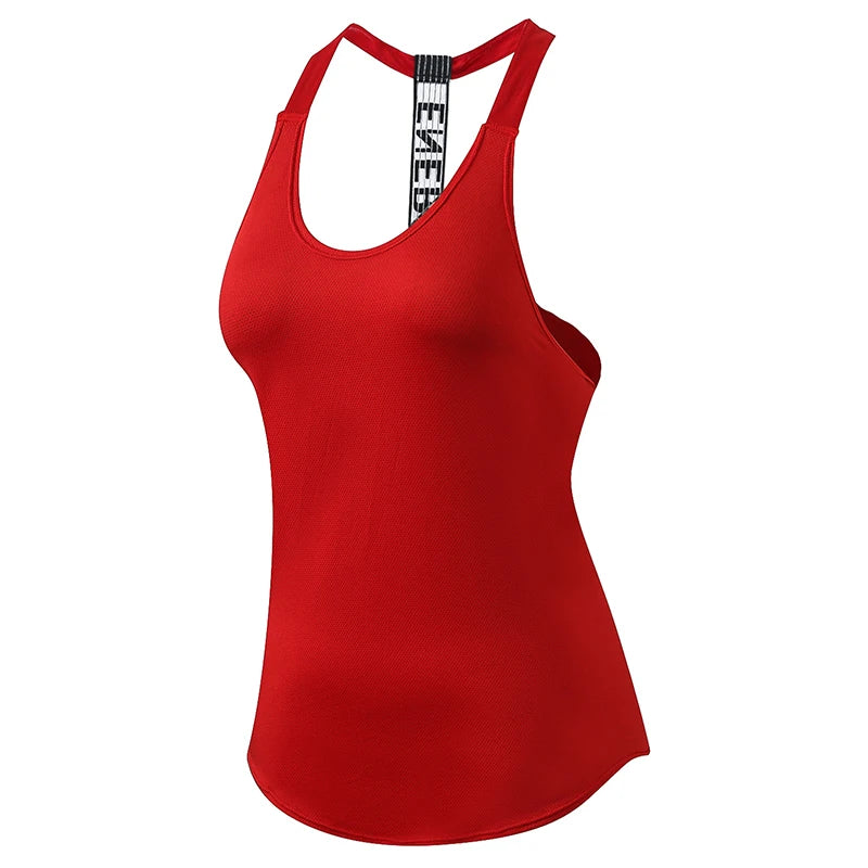 Gym Tops Women's Sports Top Letter Backless Shirts Sleeveless Yoga Tops Fitness Running Quick Dry Tank Crop Top - Zenflow Active