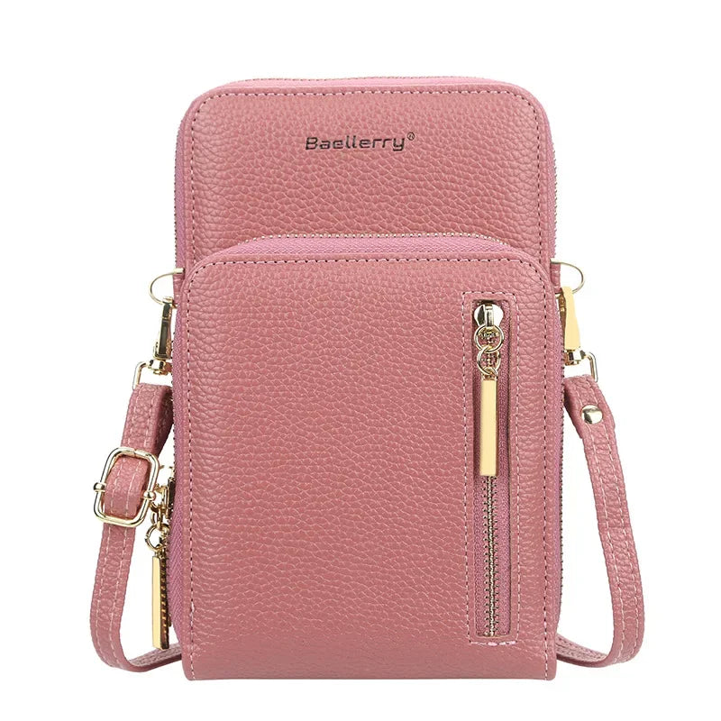 New Women's Handbags PU Leather Zipper Shoulder Bags Large Capacity Messenger Bags Casual Crossbody Bags for Women Phone Purse - Zenflow Active