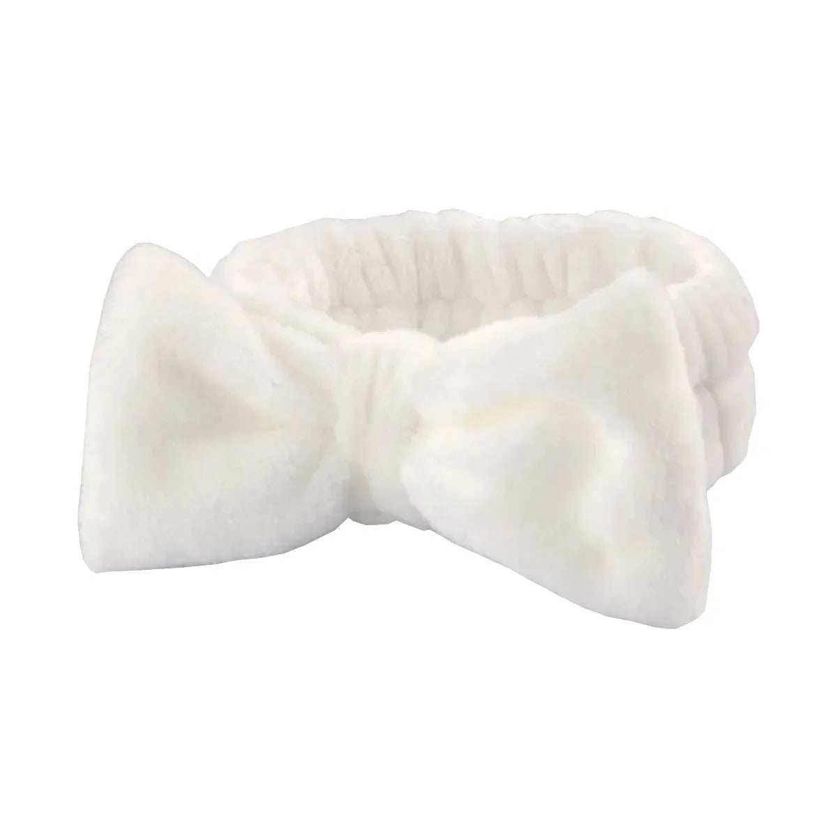 Bow Headband & Wristband Set | Soft Coral Fleece Hair Band for Washing, Yoga & Skincare - Zenflow Active