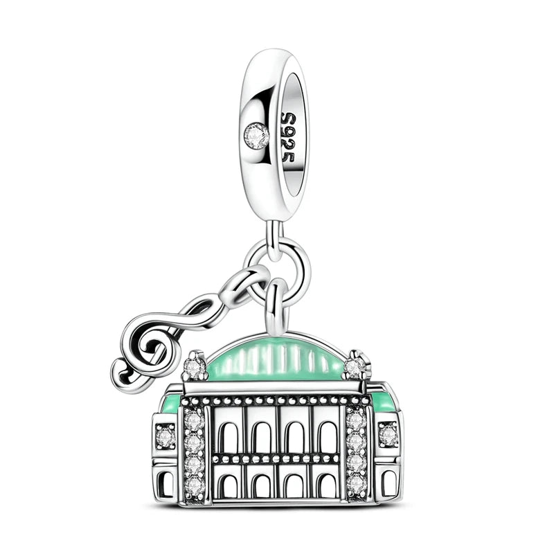 Fit Original Bracelet Charms DIY 925 Silver Tokyo Paris Rome Vienna Constructions Charm Beads Spring Festival Jewelry Gift - Zenflow Active