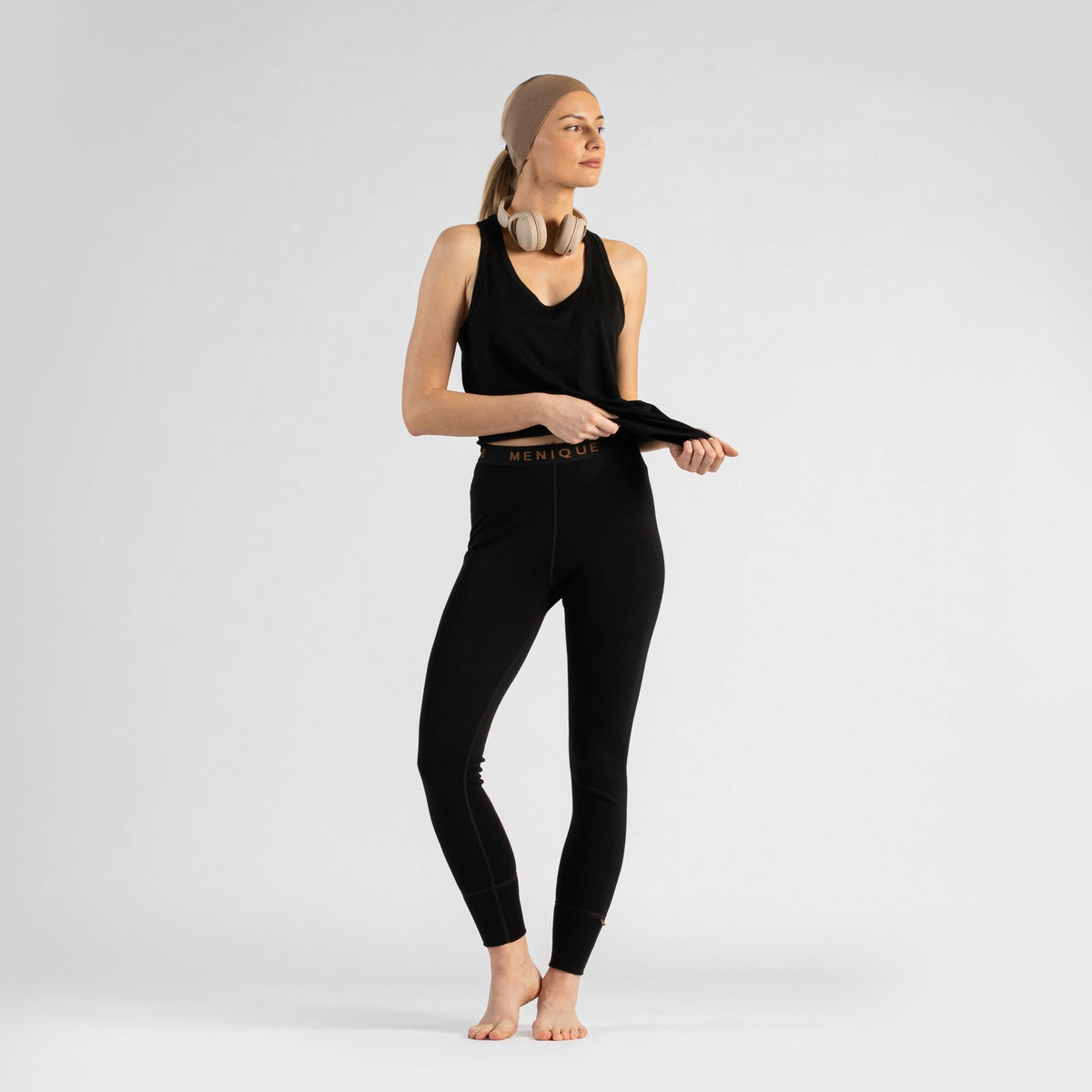 Women's 250 Merino Rub Pants Black menique