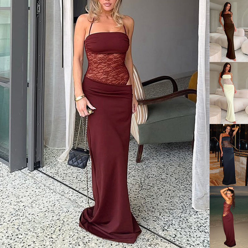 Lace Strappy Maxi Dress
