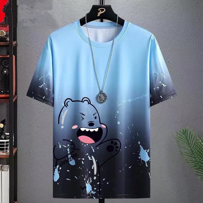 Men’s Gradient & Printed Short-Sleeve T-Shirt