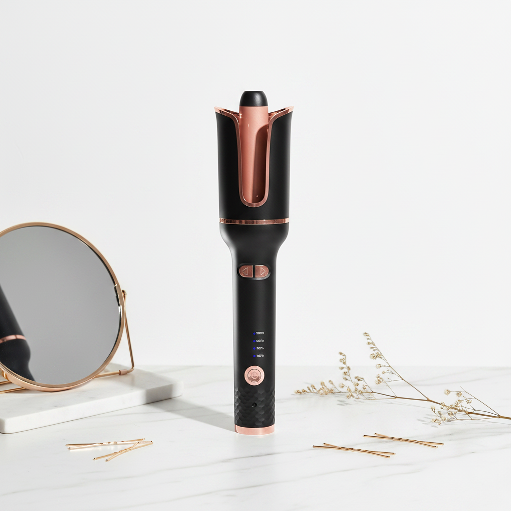 Auto-Rotating Curling Iron - AI Editorial