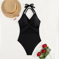 Women's Solid Colour One-Piece Swimsuit Michan Direct