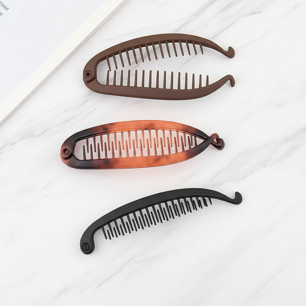 Banana Ponytail Clips - AI Editorial