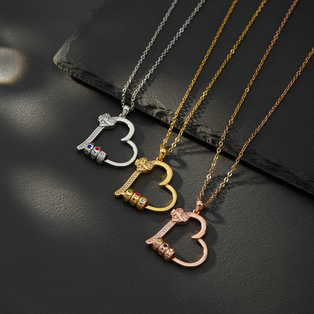 Birthstone Heart Pendant Necklace