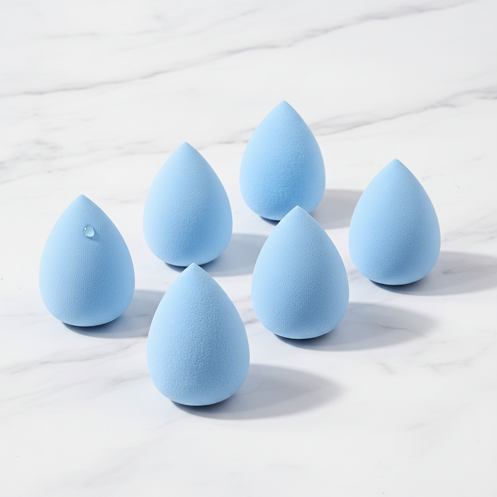 Blue Makeup Sponges - AI Editorial