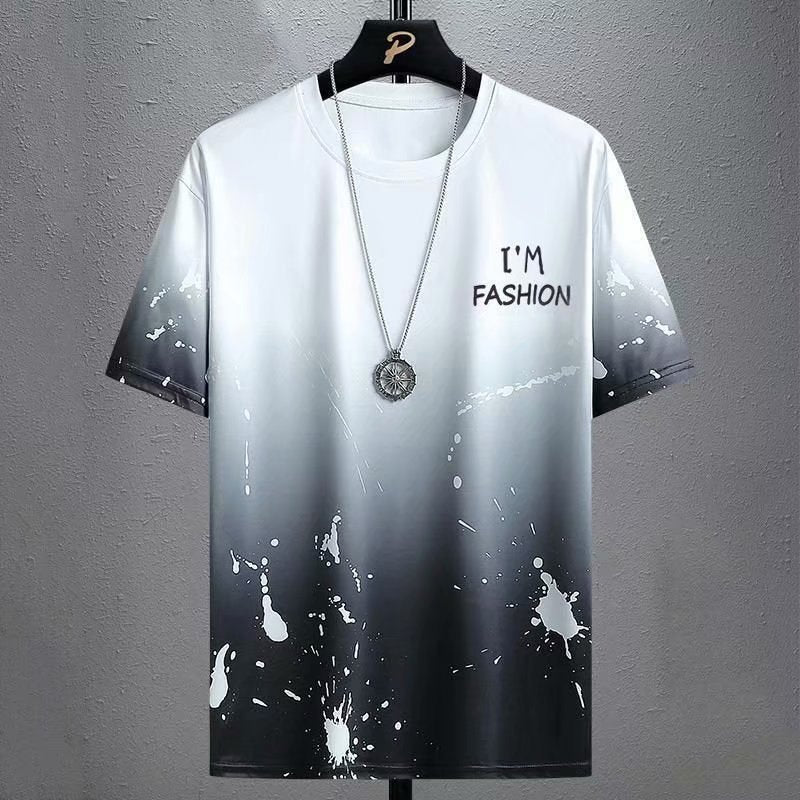 Men’s Gradient & Printed Short-Sleeve T-Shirt