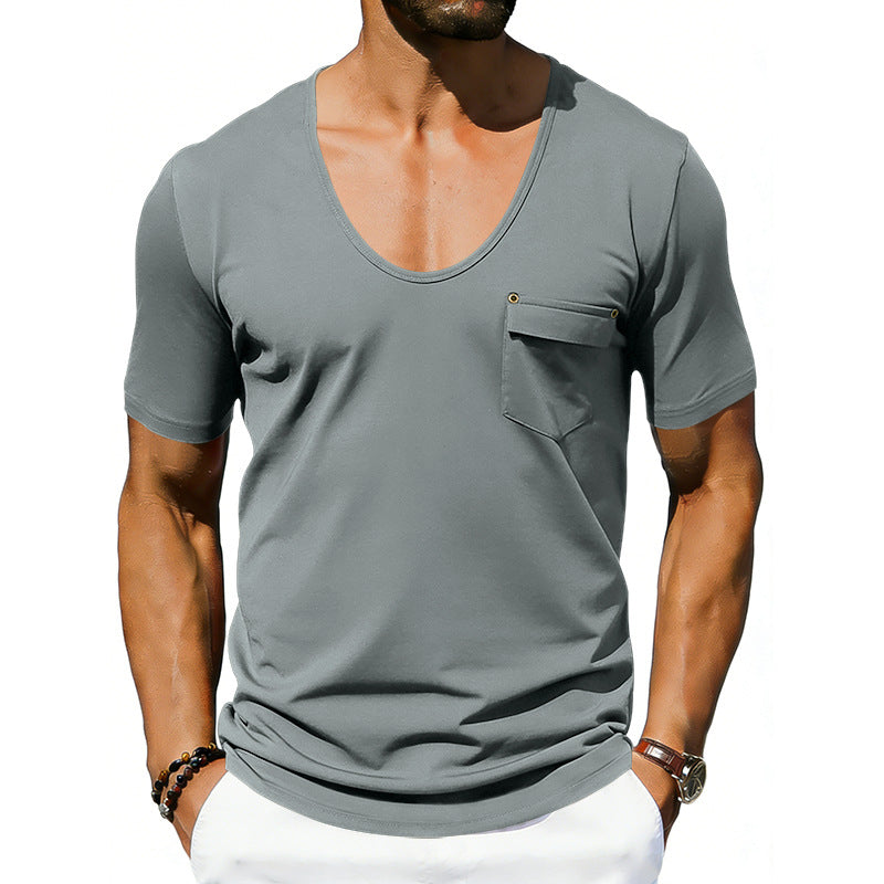 Men’s Loose-Fit Wide-Neck Short-Sleeve T-Shirt Michan Direct
