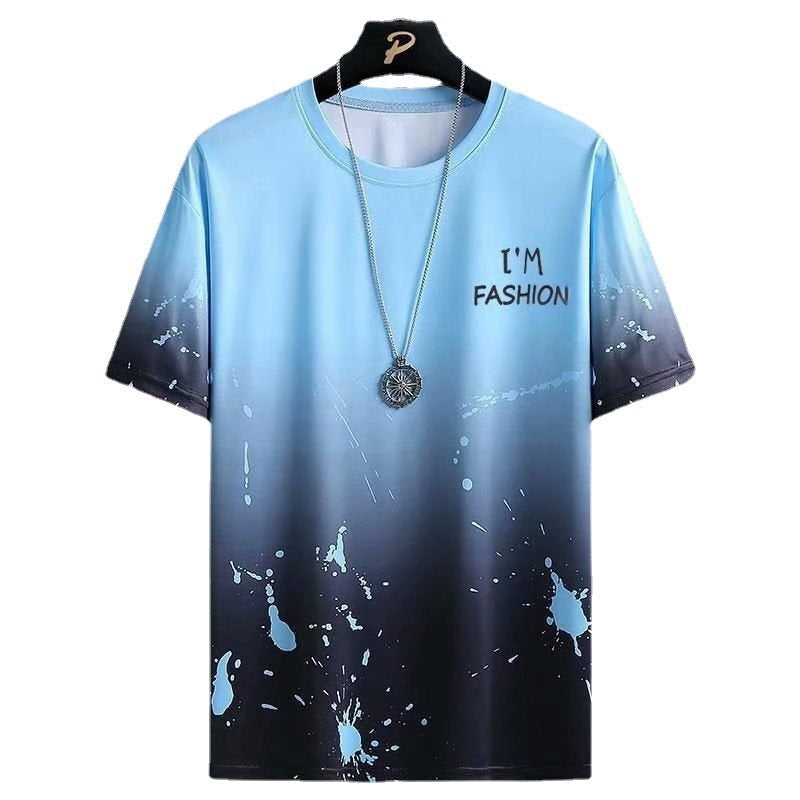 Men’s Gradient & Printed Short-Sleeve T-Shirt