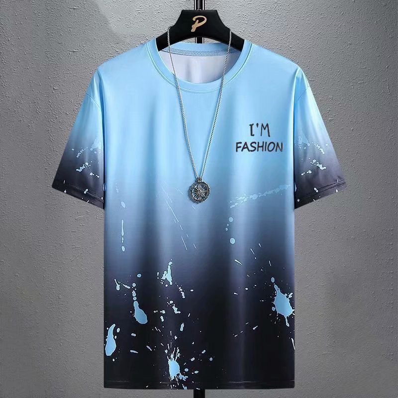 Men’s Gradient & Printed Short-Sleeve T-Shirt Michan Direct