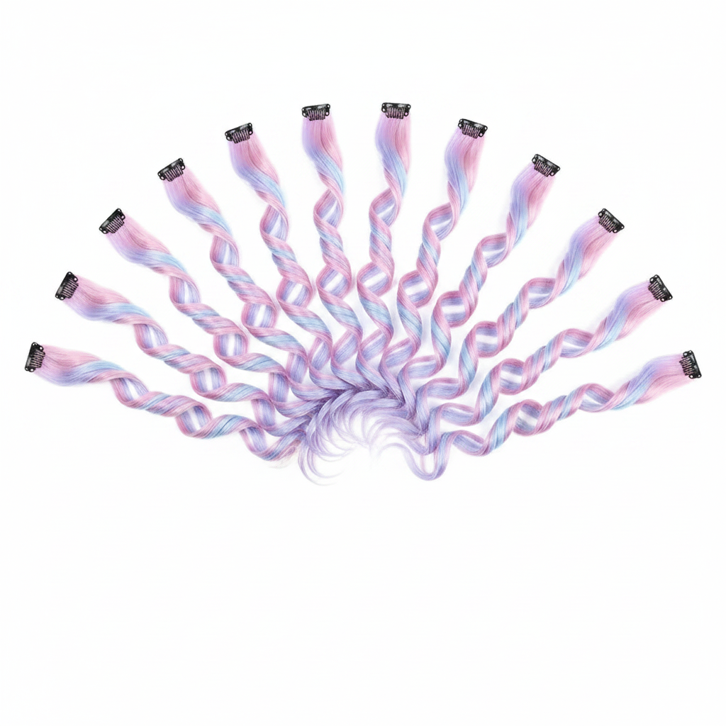 Coloured Curly Extensions - AI Editorial