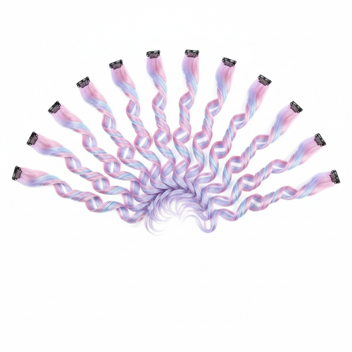 Coloured Curly Extensions - AI Editorial