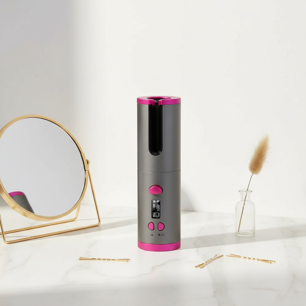 Cordless Auto Hair Curler - AI Editorial