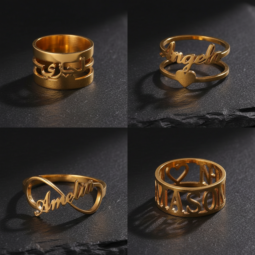 Custom Name Rings