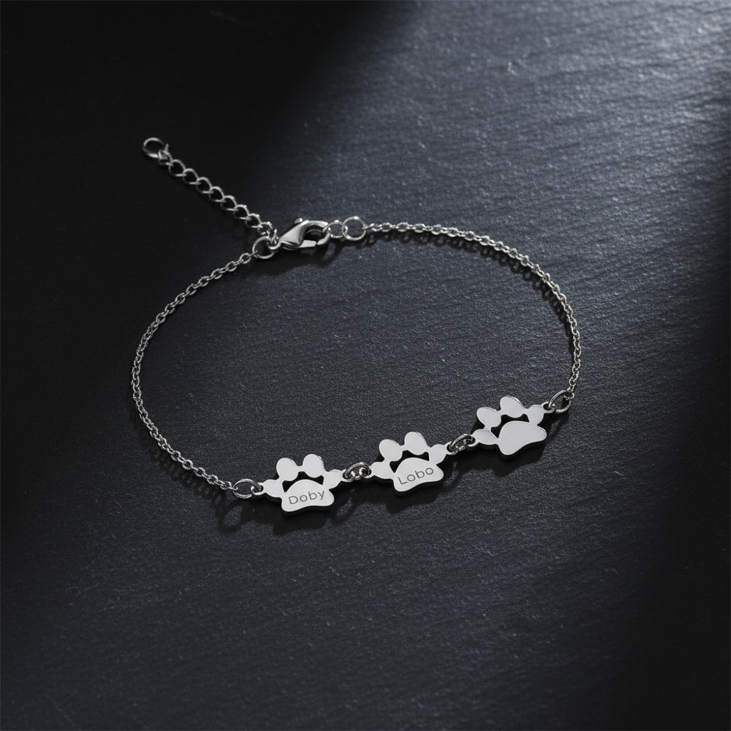 Dog Paw Print Bracelet