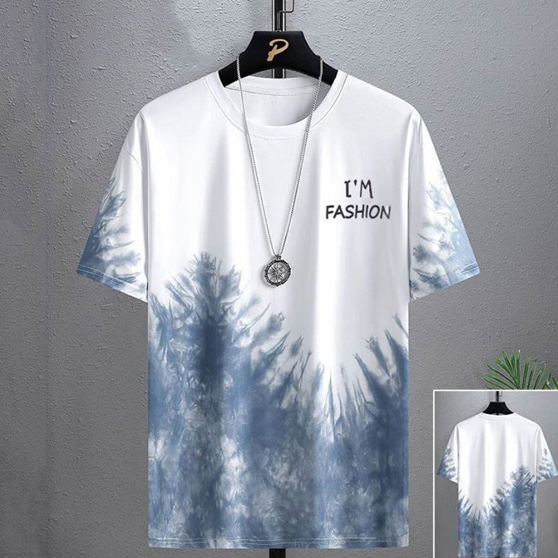 Men’s Gradient & Printed Short-Sleeve T-Shirt
