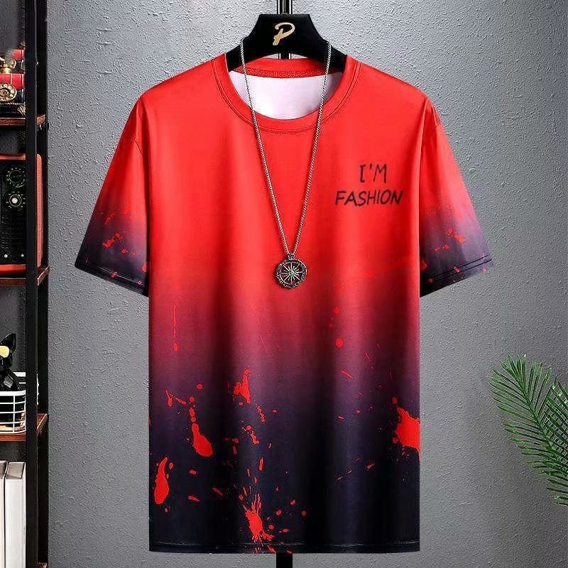 Men’s Gradient & Printed Short-Sleeve T-Shirt
