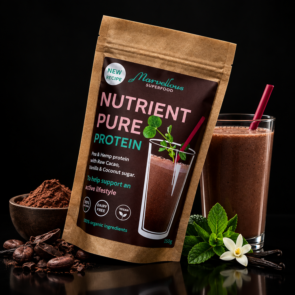 Nutrient pure - Plant-Based Protein Powder with Cacao & Vanilla marvelloussuperfood