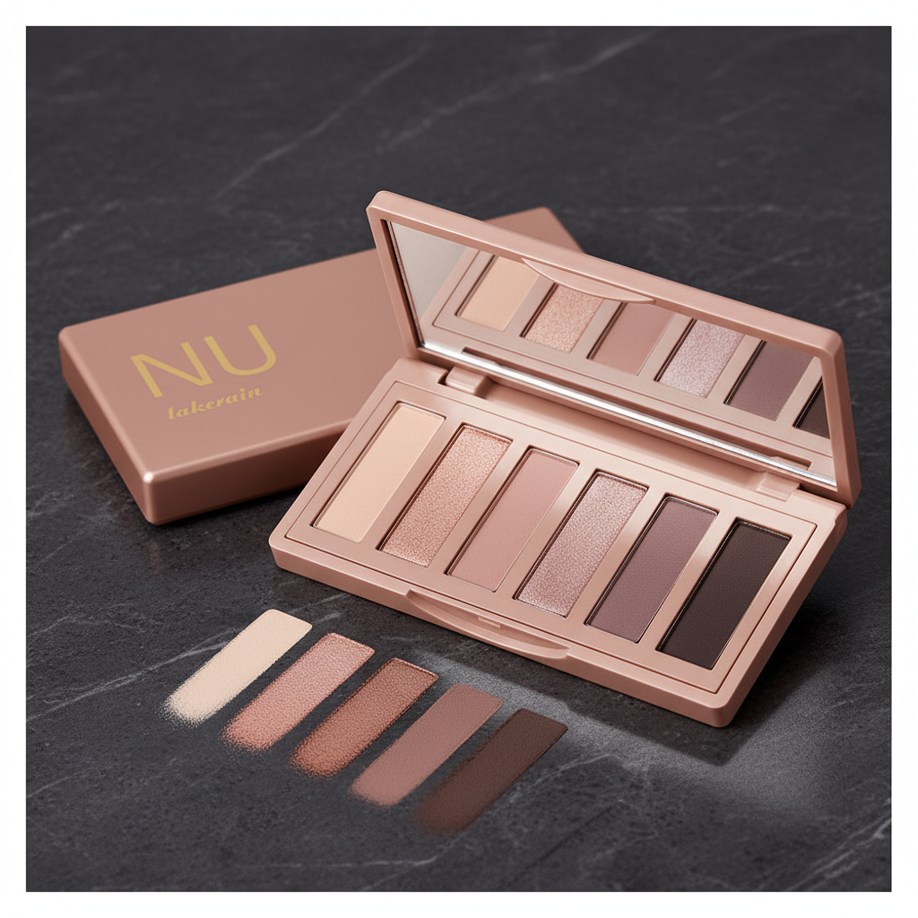 Lakerain Nude Eyeshadow Palette - AI Editorial